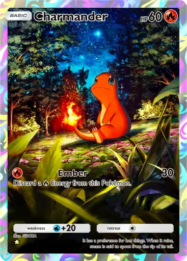 Charmander card art (Genetic Apex)
