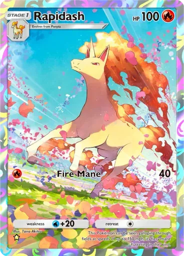 Rapidash card art (Genetic Apex)