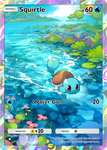 Squirtle card art (Genetic Apex)