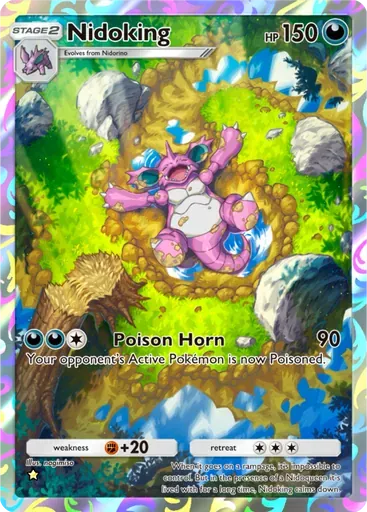 Nidoking card art (Genetic Apex)