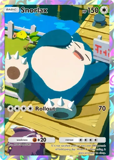Snorlax card art (Genetic Apex)