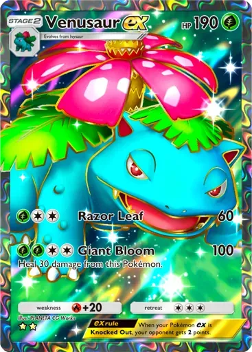 Venusaur ex card art (Genetic Apex)