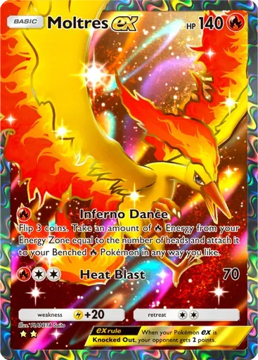 Moltres ex card art (Genetic Apex)