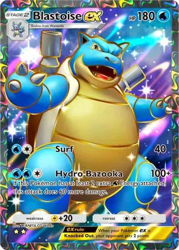 Blastoise ex card art (Genetic Apex)