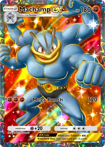 Machamp ex card art (Genetic Apex)