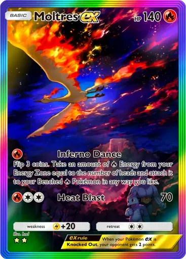 Moltres ex card art (Genetic Apex)