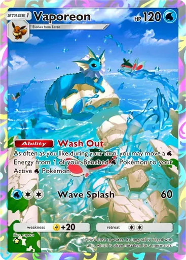 Vaporeon card art (Mythical Island)