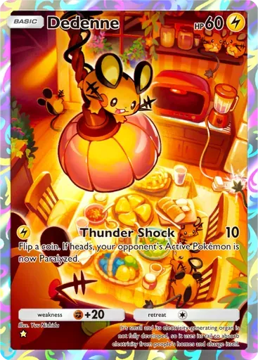 Dedenne card art (Mythical Island)