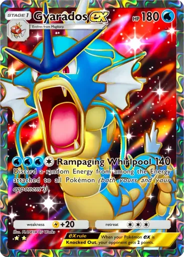 Gyarados ex card art (Mythical Island)