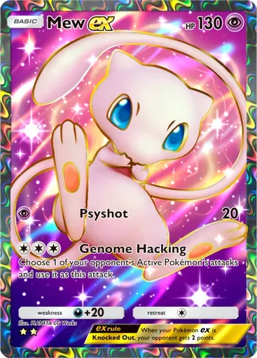 Mew ex card art (Mythical Island)