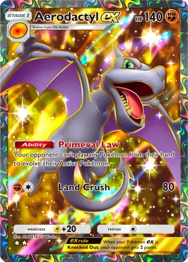 Aerodactyl ex card art (Mythical Island)