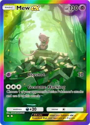 Mew ex card art (Mythical Island)