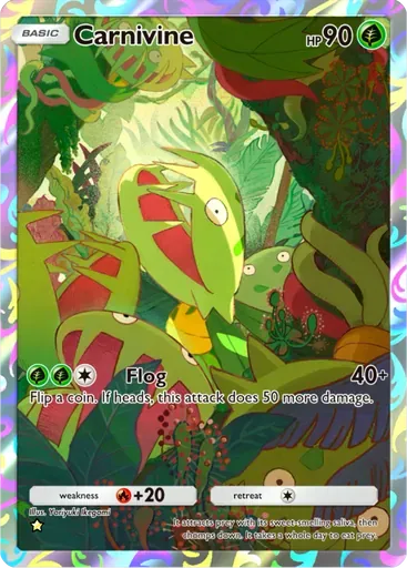 Carnivine card art (Space-Time Smackdown)