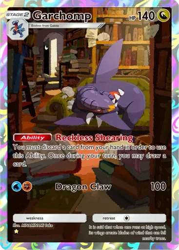 Garchomp card art (Space-Time Smackdown)
