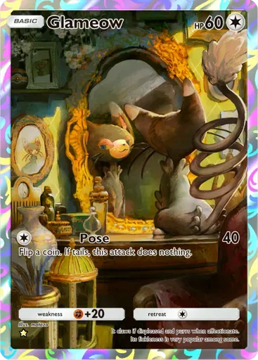 Glameow card art (Space-Time Smackdown)