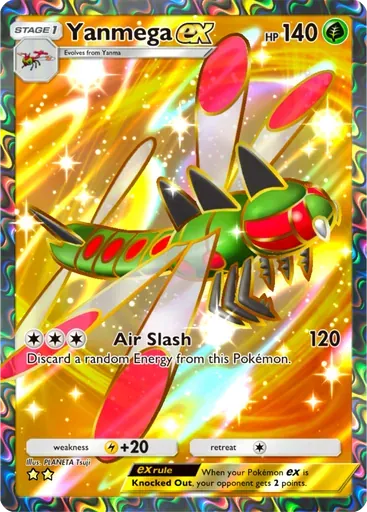 Yanmega ex card art (Space-Time Smackdown)