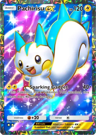 Pachirisu ex card art (Space-Time Smackdown)