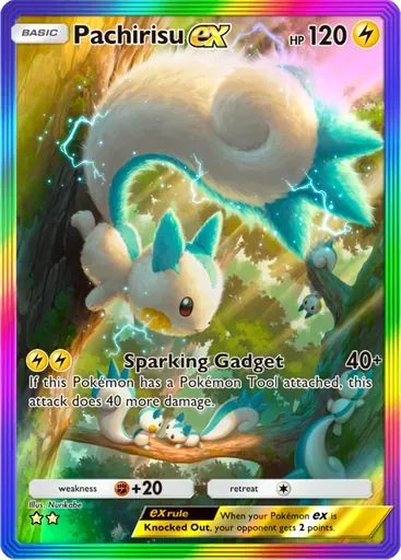 Pachirisu ex card art (Space-Time Smackdown)