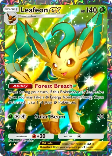 Leafeon ex card art (Triumphant Light)