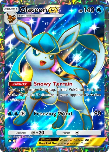 Glaceon ex card art (Triumphant Light)