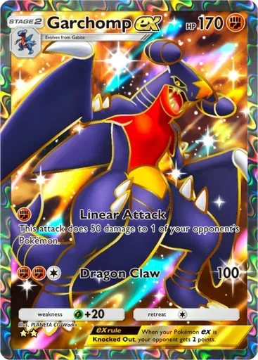Garchomp ex card art (Triumphant Light)