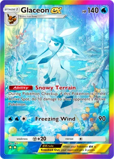 Glaceon ex card art (Triumphant Light)