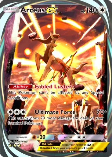 Arceus ex card art (Triumphant Light)