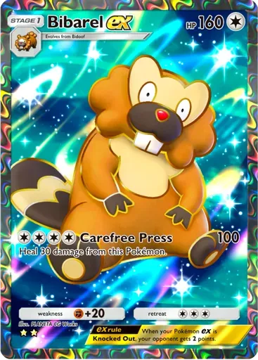 Bibarel ex card art (Shining Revelry)