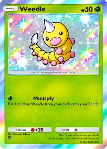 Weedle card art (Shining Revelry)