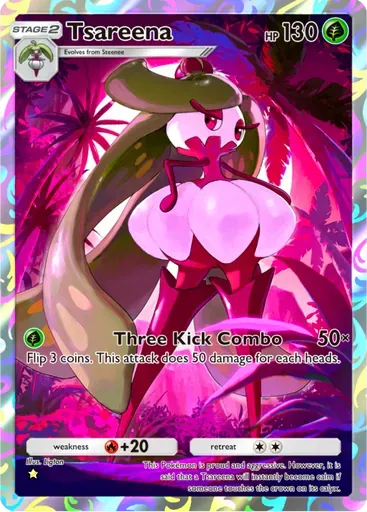 Tsareena card art (Celestial Guardians)