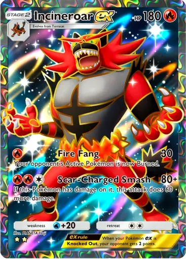 Incineroar ex card art (Celestial Guardians)