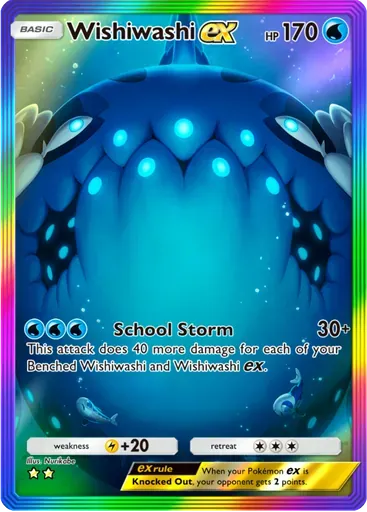 Wishiwashi ex card art (Celestial Guardians)