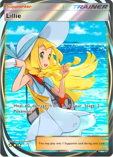 Lillie card art (Celestial Guardians)