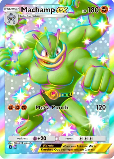Machamp ex card art (Celestial Guardians)