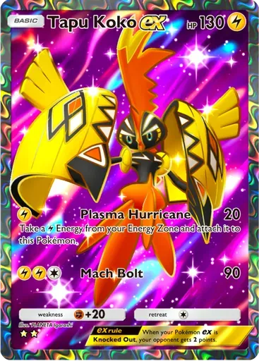 Tapu Koko ex card art (Extradimensional Crisis)