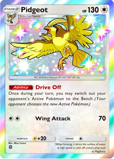 Pidgeot card art (Extradimensional Crisis)
