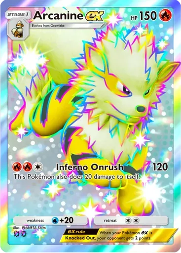 Arcanine ex card art (Extradimensional Crisis)