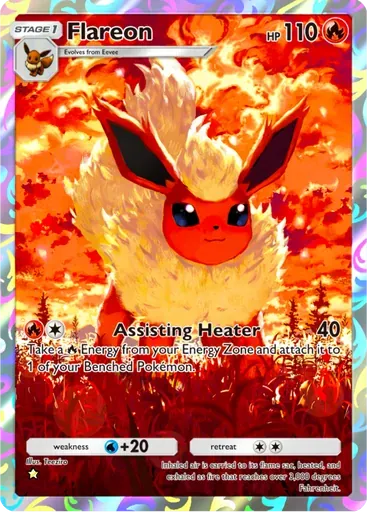 Flareon card art (Eevee Grove)