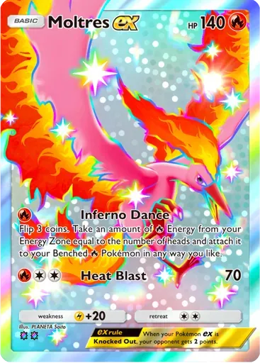 Moltres ex card art (Eevee Grove)