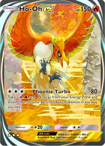 Ho-Oh ex card art (Wisdom of Sea and Sky)
