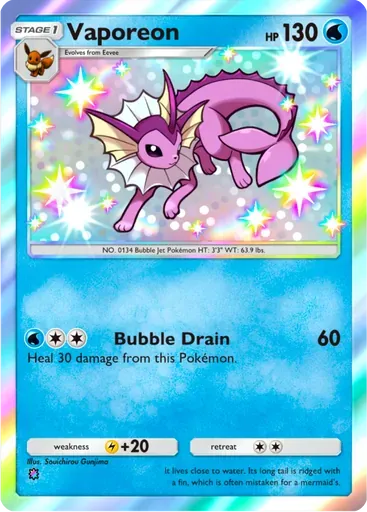 Vaporeon card art (Wisdom of Sea and Sky)