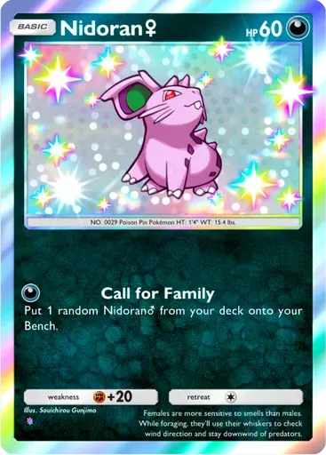 Nidoran♀ card art (Wisdom of Sea and Sky)
