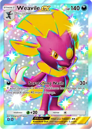 Weavile ex card art (Wisdom of Sea and Sky)
