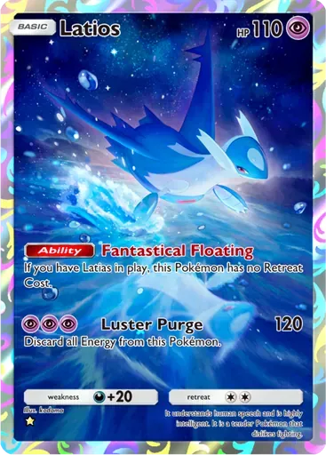 Latios card art (Secluded Springs)