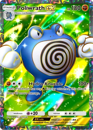 Poliwrath ex card art (Secluded Springs)