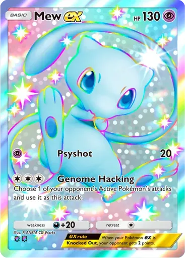 Mew ex card art (Secluded Springs)