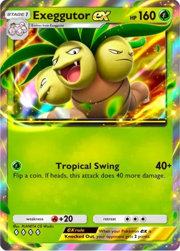Exeggutor ex card art (Deluxe Pack: ex)
