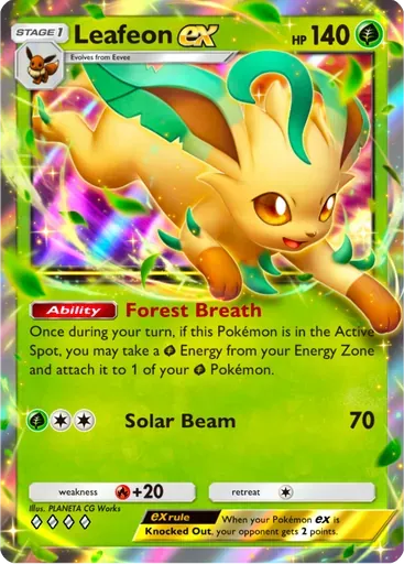 Leafeon ex card art (Deluxe Pack: ex)