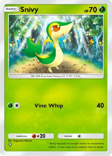 Snivy card art (Deluxe Pack: ex)