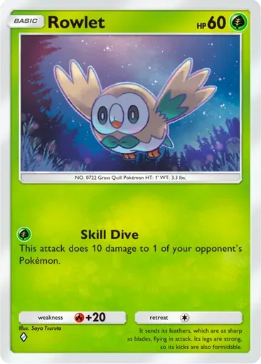 Rowlet card art (Deluxe Pack: ex)
